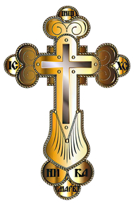Крест золотой - картинки для гравировки
